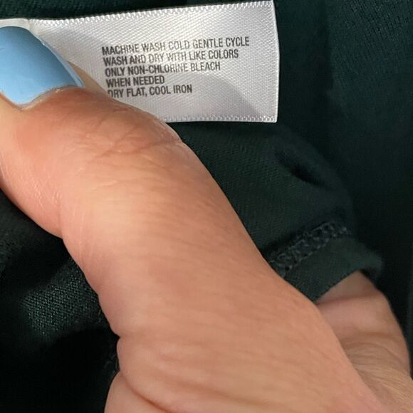 Gap Forest Green Sleeveless Pleated Draped Tapered Hem Tank Top, Medium - Picture 13 of 13